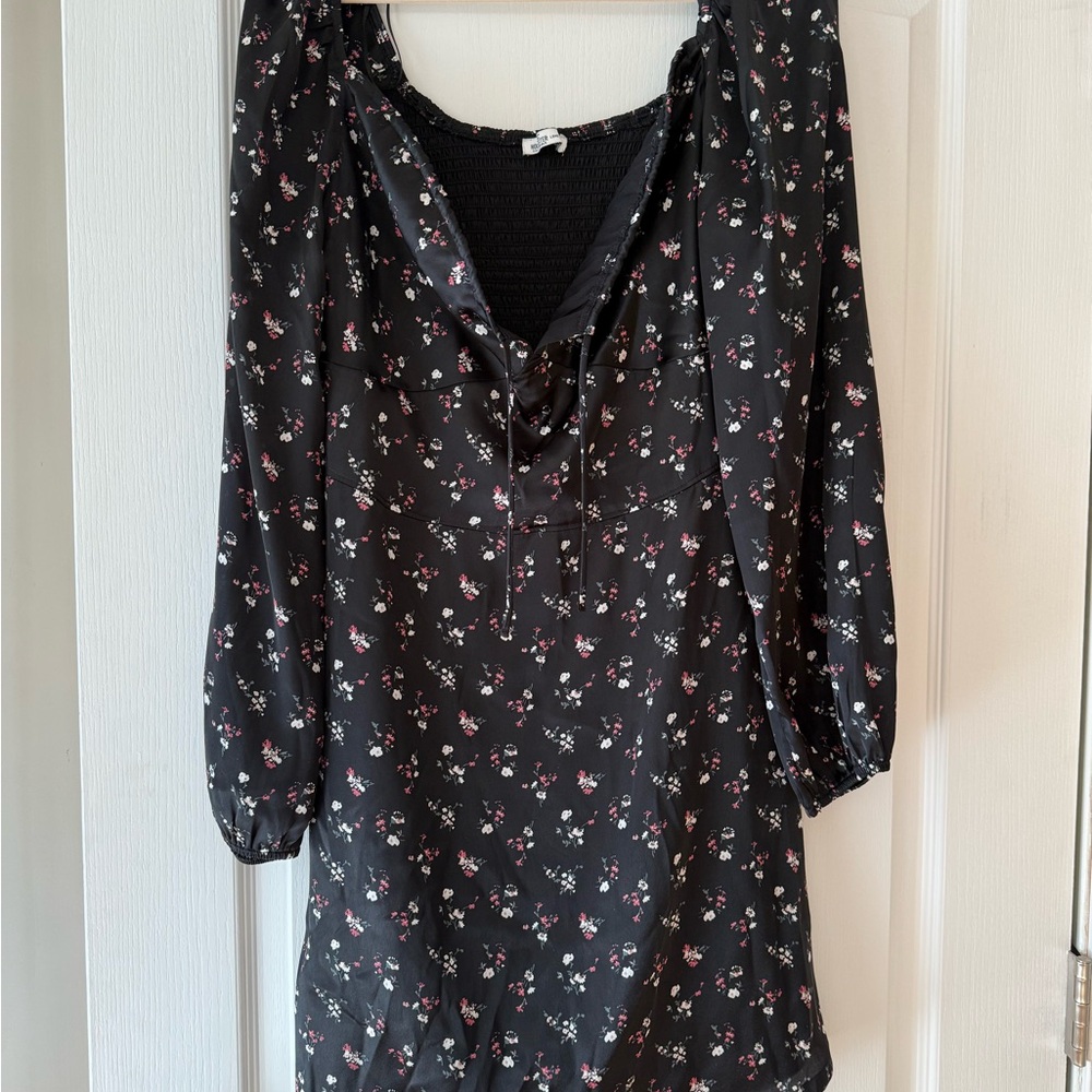 Hollister Black Floral Dress